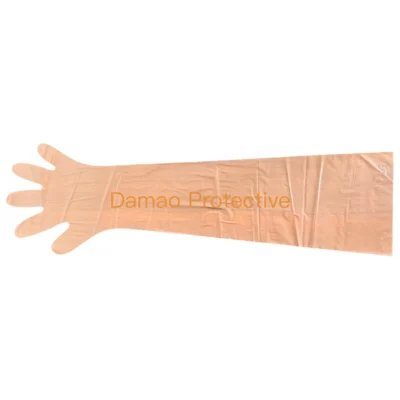 Disposable veterinary long arm gloves,Orange,90inch-02