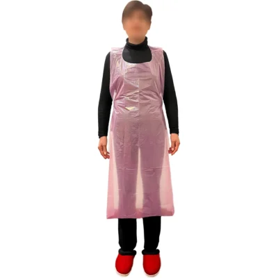 Pink Disposable PE Apron - 27*47inch