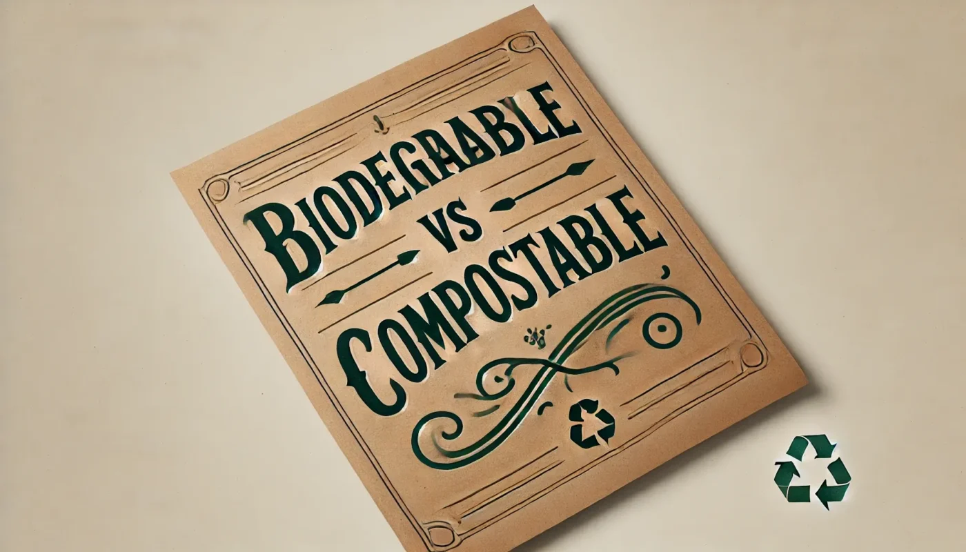 Biodegradable vs compostable eco-friendly poster design