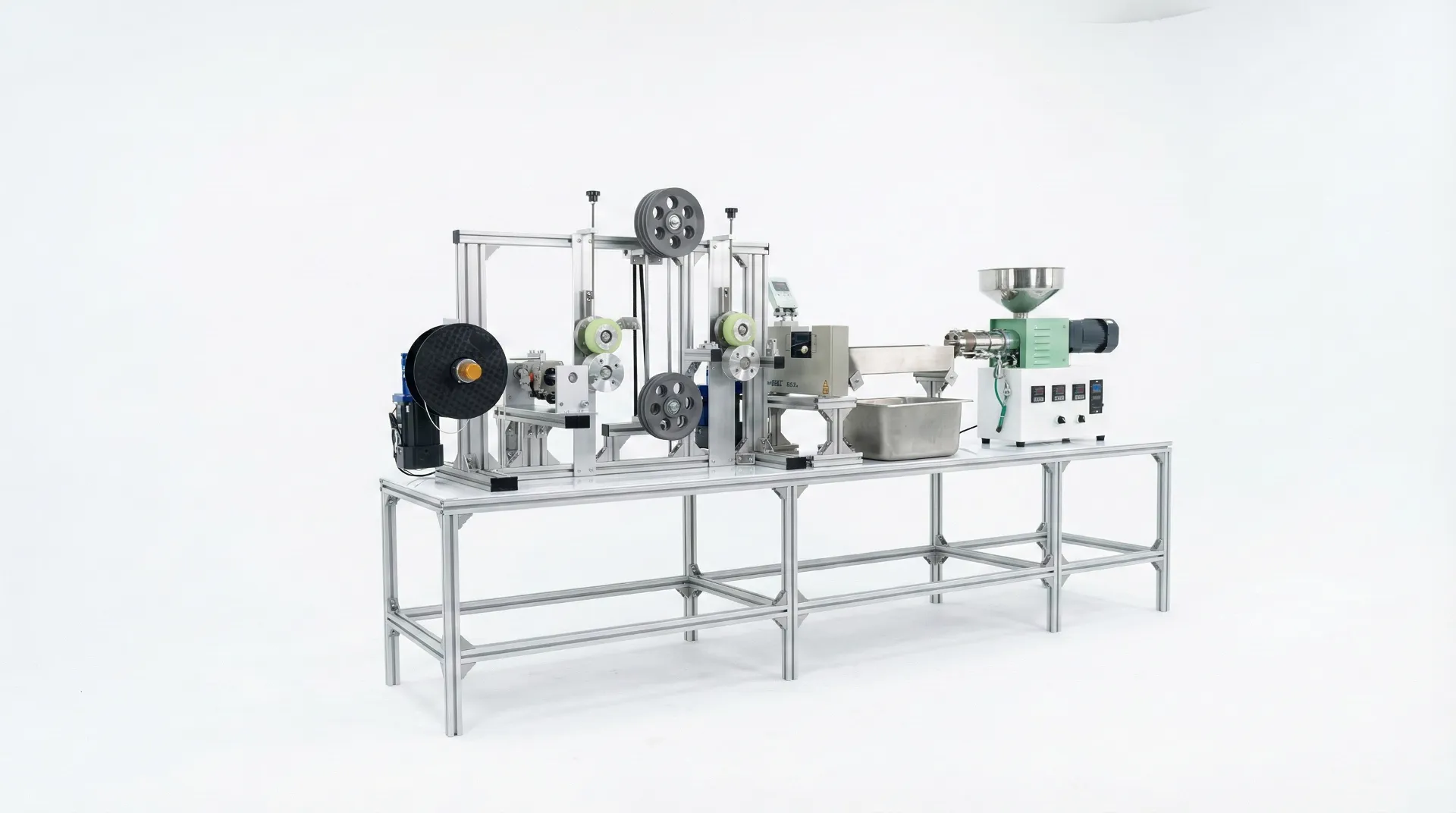 Filament Extruder Machine from a wide angle